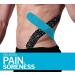 TheraBand Waterproof Kinesiology Tape for Pain Relief - 2 Inch x 16.4 Foot Roll - Black/Gray - Buy Online on GoSupps.com