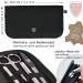 Premium 8-Piece Manicure Set 'Roma' | Three Swords Nail Care in Real Leather Case - Black | Complete Nail Kit with Scissors Clippers Tweezers & Glass File for Perfect Nails - Buy Online on GoSupps.com