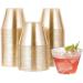 Suniney 40 PCS Disposable Cups Gold Glitter Plastic Cups 9Oz Disposable Clear Drinking Cups Fashion Party Cups Wine Cups Glasses Tumblers for Wedding Bridal Shower Baby Shower Birthday Anniversary Home Office Bars Champagne Cold Drinks Tea Punch Juice Sod