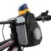 Bike Cup Holder No Screws, Bike Water Bottle Cages for Mountain Bike Road Kids Bikes, Adjustable Holder Bike Water Bottle with Mesh Pockets, Handlebar Drink Cup Holder Up to 32oz