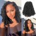 GUOHUI Super Light Butterfly Locs Crochet Hair 12 Inch 6 Packs Pre-Looped Soft Distressed Faux Locs Braids for Women Kids (12 Inch 1B) 12 Inch (Pack of 6) 1B
