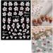 JMEOWIO 6 Sheets 3D Flower Butterfly Nail Art Stickers - Self-Adhesive 5D White Floral Decals for Spring Nail Design - International Shipping Available - Buy Online on GoSupps.com