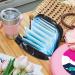 Abstract Marble Sanitary Napkin Storage Bag | Portable Period Pouch for Women & Teens | Menstrual Cup & Nursing Pad Holder | Multi-colored - Buy Online on GoSupps.com