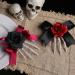 ZONEBEST Hairs Clip 10Pcs Eye Catching Hairpins Halloween Theme Party Essential Skeleton Hand Bone Rose Bowknot Hair Clip Accessories Red - Buy Online on GoSupps.com