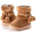 Yeeteepot Baby Girls' Winter Booties | Boys Snow Boots | Anti-Slip Kids Ankle Boots | Khaki | 8.5 UK Child - Buy Online on GoSupps.com