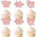 Keaziu 24 Pcs Happy New Year Cupcake Toppers Cheers to 2024 Picks Hello 2024 Cupcake Toppers for Congratulations 2024 Happy New Year Eve Holiday Theme Holiday Party Decoration Hello Pink