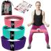 Resistance Bands Resistance Band for Legs and Glutes Includes Exercise Band Workout Booklet Non-Slip Booty Band for Women & Men Hip Circle Back Stretcher Set of 3 Pink-Blue-Purple