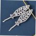 Ipetboom 4 Pairs Rhinestone Hair Clip Hair Barrettes for Women Rhinestone Hair Barrette Silver Hair Clips Silver Headpiece Bridal Hair Accessories Bobby Pin Zinc Alloy Bang Clip Girl Wild - Buy Online on GoSupps.com