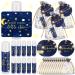 Fumete 50 Sets Baby Shower Lip Balm Gift Moon and Star Baby Shower Favors for Guest with Thank You Tags Organza Bags for Wedding Bridal Birthday Party Supplies Souvenirs