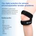 Patella Knee Brace for Pain Relief | Adjustable Compression Support Strap for Meniscus Tear Arthritis & Tendonitis - Unisex Black One Size - Buy Online on GoSupps.com