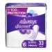 Always Discreet Incontinence Pads for Women and Postpartum Pads Extra Heavy 33 CT up to 100% Bladder Leak Protection