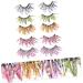 minkissy 5 Pairs Colored False Eyelashes Colored Lashes Colorful Lashes Cosplay Lashes Eyelashes with Color on The End Colorful Eyelashes Fake Eyelashes Chemical Fiber 3d Make up Clothing - Buy Online on GoSupps.com
