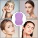 Silicone Face Scrubber - Manual Facial Cleansing Brush |10 Silicone Facial Cleansing Brush | Handle Face Silicone Scrubber Small Brush - Women Men Daily Skincare Face Brush Purple - Buy Online on GoSupps.com