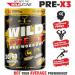 Wild Pre-X3 Hardcore Pre-Workout Supplement with Creatine & Beta-Alanine - Explosive Muscle Pump for Men & Women | 30-60 Servings Green Apple Flavor + Free Shaker - Buy Online on GoSupps.com
