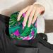 Tropical Green Leaves Portable Menstrual Bag | Stylish Storage for Teens & Women | Zippered Cup Pocket - Buy Online on GoSupps.com