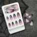 24 Pcs Halloween Press on Nails - SHANRUN Ombre Purple & Spider Web Design Short Almond Fake Nails Full Cover Acrylic Nail Art Tips for Women - Buy Online on GoSupps.com