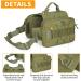 Huntvp Tactical 1000D Dog Harness & Backpack | Adjustable Molle Saddlebag for Medium & Large Dogs | Perfect for Hunting Training & Hiking (Green) - Buy Online on GoSupps.com