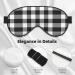 Adjustable Double-Sided White & Black Plaid Sleep Mask | Soft Eye Covers for Perfect Shading & Reduced Eye Edema | International Shipping Available - Buy Online on GoSupps.com