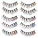 VINTORKY 10 Pairs Color five pairs of eyelashes fake eyelases false eyelashes red eyelashes extensions fluffy eye lashes wispy colored eyelashes fluffy colored cosplay Imitation set