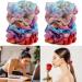 24-Piece Metallic Scrunchies - Shiny Mermaid Hair Ties for Women & Girls | Colorful Elastic Ponytail Holders - Neon Hair Accessories - Buy Online on GoSupps.com