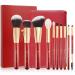 Ducare make -up brush set 10 pieces Professional make -up brush with cosmetic bag with case Premium Synthetic Hairs Kabuki Foundation Blending Eye Cosmetic Brushes Kit 10PCs