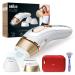 Braun Ipl Silk Expert Pro 5 hair removal device women/men 4 attachments visible hair removal designed in Germany Venus Razor alternative to laser hair removal PL5387 white/gold