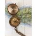 Personalized Brass Compass - Engraved Vintage Optics | Unique Gift with Leather Bag & Wooden Box - Buy Online on GoSupps.com