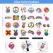 ADXCO 144-Piece Groovy Hippie Temporary Tattoos - Waterproof Love and Peace Sign Design for Theme Parties and Favors - Buy Online on GoSupps.com