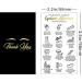BRAWNA 100 Pack PMU Eyeliner Aftercare Thank You Cards - Black English Eyeliner - PMU Supplies & Microblading Kit - Buy Online on GoSupps.com