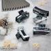 4-Piece Silver Metallic Animal Print Hair Claw Clip Set - Medium to Large Size 8.5cm - Buy Online on GoSupps.com