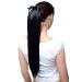 Wig Me Up - C9429-1 Hair Part braid ponytail hair extension black smooth fastening with ribbon & bracket approx. 60cm deep black (1)