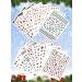 Kalolary 1400+ Patterns Christmas Nail Art Stickers Self-Adhesive 3D Nail Decals Christmas Nail Art Designs Snowflake Tree Reindeer Santa Elements for Christmas Theme Nail Art Decoration (15 Sheets) - Buy Online on GoSupps.com
