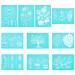 OLYCRAFT 10Pcs 7.6x5.5 Inch Self-Adhesive Silk Screen Printing Stencil Plant Theme Silk Screen Stencil Flower Leaf Reusable Mesh Stencils Transfer for DIY T-Shirt Fabric Painting Plant -Mixed