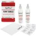 OptiPlus 16oz All Natural Lens and Screen Cleaning Pack, Lens Wipes, Microfiber Cloth and 16 x 16 Microfiber Terry Towel 3 Pack (Red)