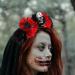 FRCOLOR Halloween Headband Day of The Dead Flower Headpiece dia de los muertos Rose Crown Rose Halloween Hair Hoop Gothic Flower Headband (Black Red) - Buy Online on GoSupps.com