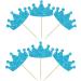 Ephlyn 24Pcs Crown Cupcake Toppers Glitter Queen Crown Cupcake Picks for Queen Princess Theme Baby Shower Girls Wedding Birthday Party Cake Decorations Supplies Blue Blue-1 - Buy Online on GoSupps.com