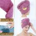 ROMASA Microfiber Hair Drying Towel Wrap - Super Absorbent Twist Turban for Kids and Women - Double Layer Thickening - Purple - Buy Online on GoSupps.com