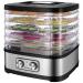 OSTBA Food Dehydrator, Dehydrator for Food and Jerky, Fruits, Herbs, Veggies, Temperature Control Electric Food Dryer Machine, 5 BPA-Free Trays Dishwasher Safe, 240W, Recipe Book Included Knob Control