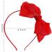 Red Lace Bow Headband for Girls Kids - Big Ribbon Hair Hoop for Christmas Party - Buy Online on GoSupps.com