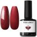modelones Gel Nail Polish  15ML Fall Burgundy Dard Red Gel Polish Soak Off LED Color Nail Polish  0.5 Fl Ounce