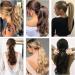 Wrap Around Ponytail Extension | Long Curly Hairpiece for Women | Brown Black Blonde Shades | 17 Inch - Buy Online on GoSupps.com