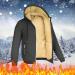 Hanxiulin Men's Fleece Jacket | Warm Plush Hooded Sweater | Windproof Winter Coat - Buy Online on GoSupps.com