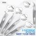 GTEX Circle Grip Lash Tweezers - Japanese Steel, Professional 5 Pack for Eyelash Extensions - Silver - Buy Online on GoSupps.com