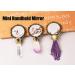 AMOYSTONE Purple Handheld Mini Makeup Mirror with Plated Tourmaline Handle - Decorative Gift for Mom - Buy Online on GoSupps.com