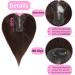 100% Remy Human Hair Topper - Medium Brown 10 - Swiss Base - 120 Density - Cover Gray Hair - Hand-Tied Hair Topper for Women with Thinning Hair or Slight Hair Loss - Buy Online on GoSupps.com