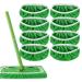 KEEPOW Reusable Wet Pads Compatible with Swiffer Sweeper Mop Dry Sweeping Cloths Washable Microfiber Wet Mopping Cloth Refills for Surface/Hardwood Floor Cleaning 8 Pack (Mop is Not Included) Green-8 Pack