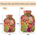 NAANLE Colorful Flower Hot Water Bottle with Cover - 2L for Back Pain Relief & Cold Therapy - Buy Online on GoSupps.com