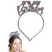 RhinestoneSash Birthday Tiaras UNISEX - Black Multi Sparkle Its My Birthday Headband - Birthday Gifts for Women  Over the Hill Birthday Tiara  Birthday Party Supplies  Decorations (MyBday) BlkMulti Its My Bday (Black Mul...