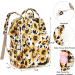 Mimfutu Baby Diaper Backpack | Sunflower Cow Print Diaper Bag for Stylish Moms | International Shipping Available - Buy Online on GoSupps.com