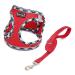 Doramio dog harness Small dogs with a leash step-in dishes reflective breathable breathable breeding dishes anti-train safety harness cat dishes for small dogs cats (red XS) xS red